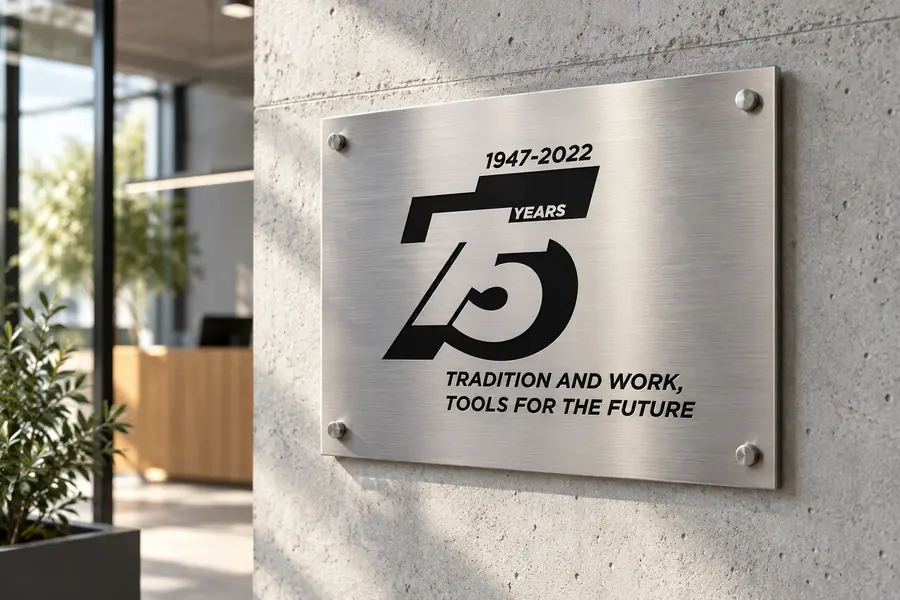Landaluce · 75 años: Placa aniversario