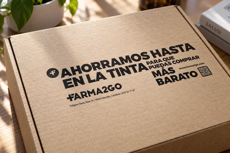 Farma2Go · caja 2023: Detalle de packaging