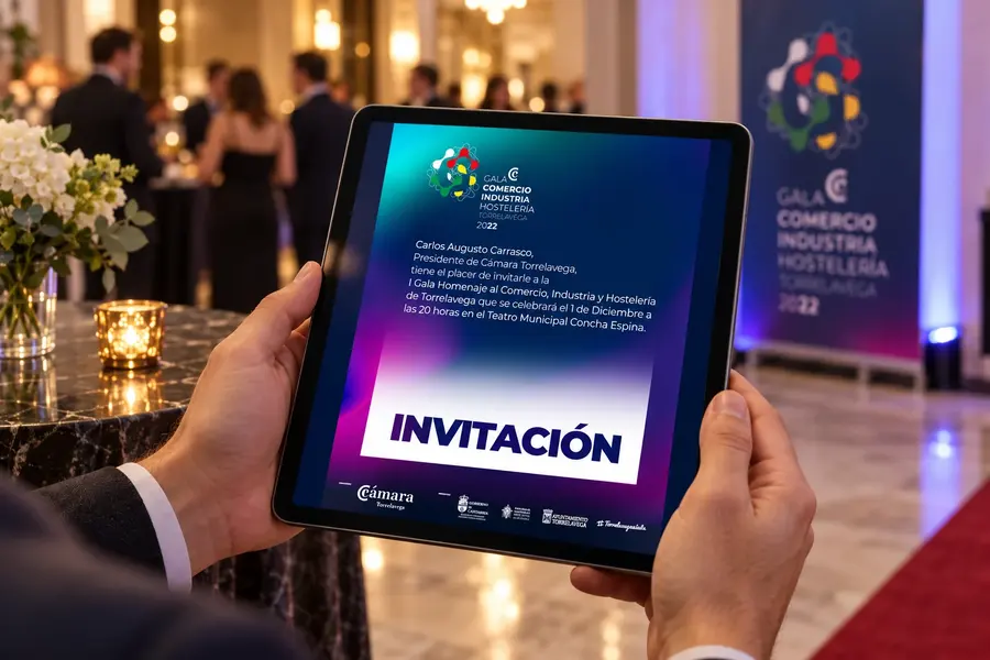 Gala de la Cámara de Comercio: Invitación digital