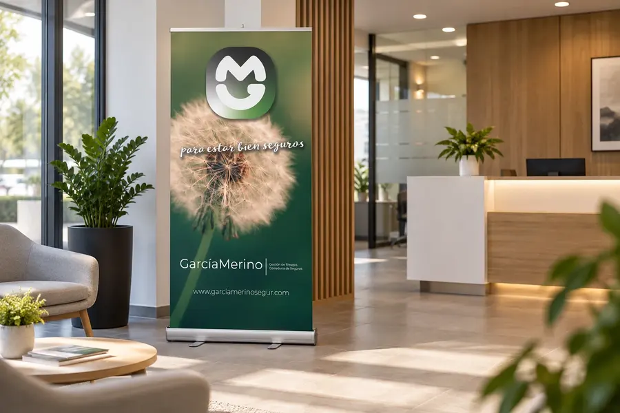 García Merino · roll-ups: Roll up en recepción