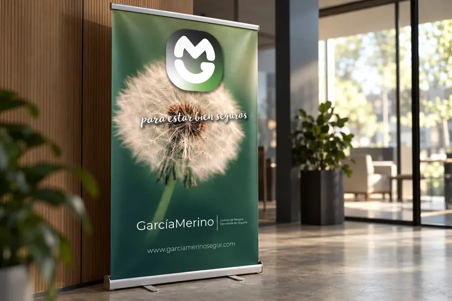 García Merino · roll-ups: Detalle del soporte