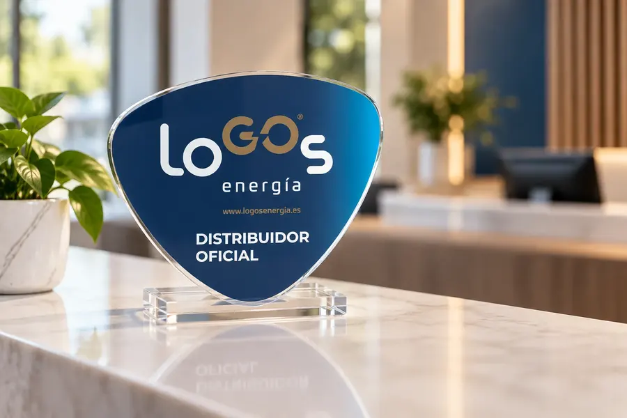 LoGOs · distribuidor oficial: Distintivo de mostrador