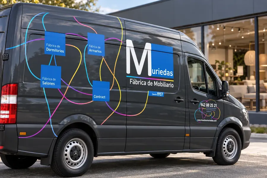 Muriedas · furgoneta: Detalle del vinilo