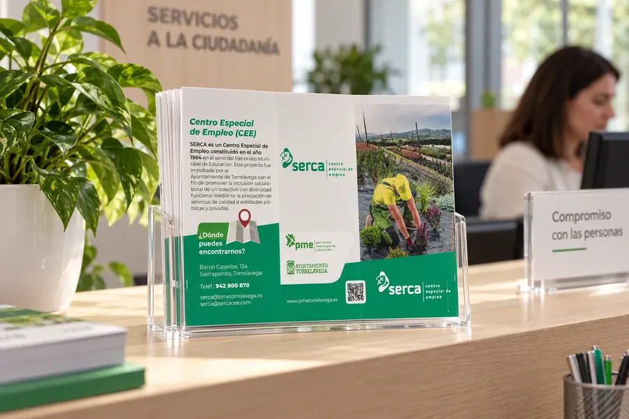 SERCA · tríptico: Presentación de folleto
