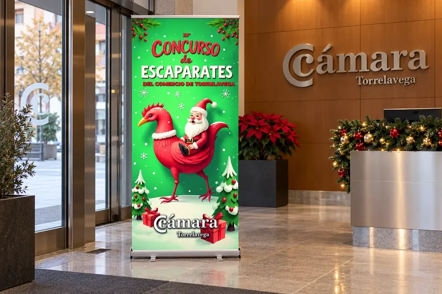 Concurso de escaparates · Cámara de Comercio: rollup