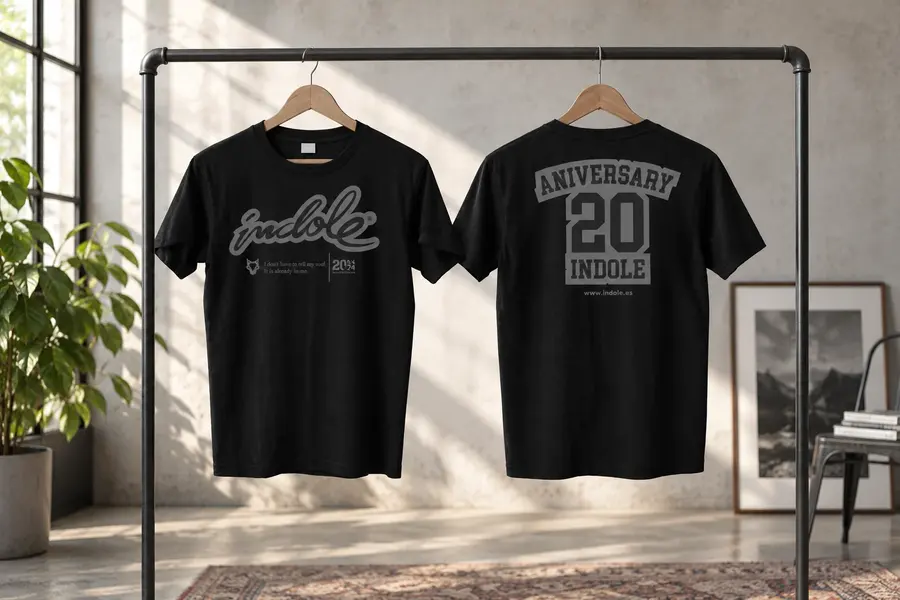 Índole · 20 aniversario: camisetas