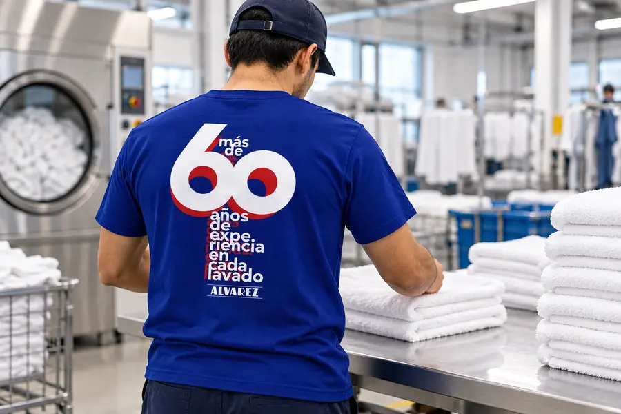 Lavandería Álvarez · camiseta: uniforme