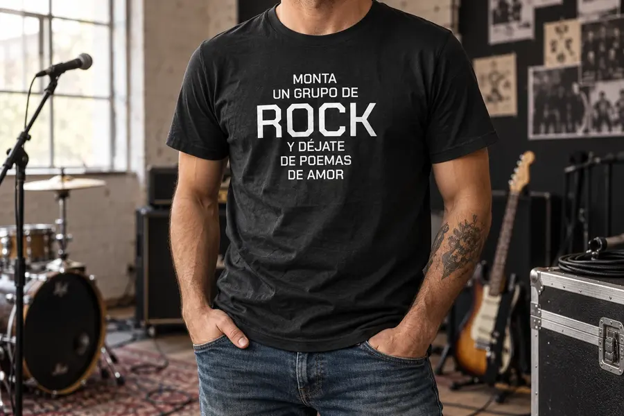 Camiseta Rock: estilismo
