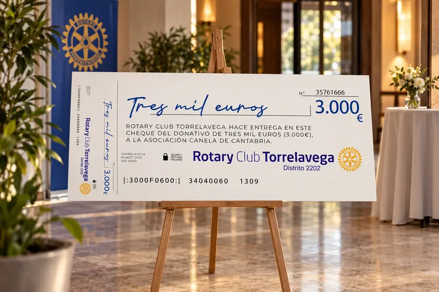 Canela · cheque Rotary: cheque