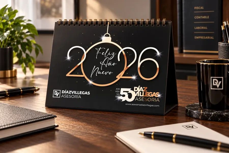 Díaz Villegas · calendario 2026: calendario sobremesa