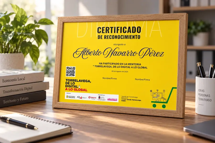 Cámara de Comercio · diploma: marco