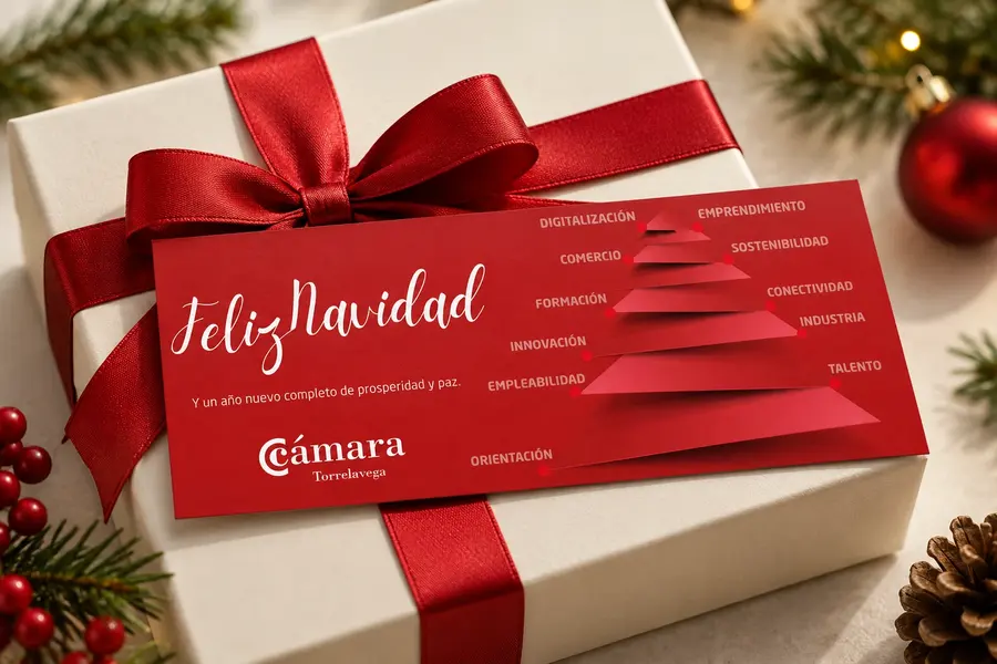 Cámara de Comercio · felicitación 2025: inserto regalo