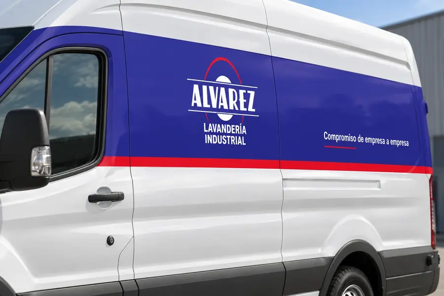 Lavandería Álvarez · furgoneta: detalle