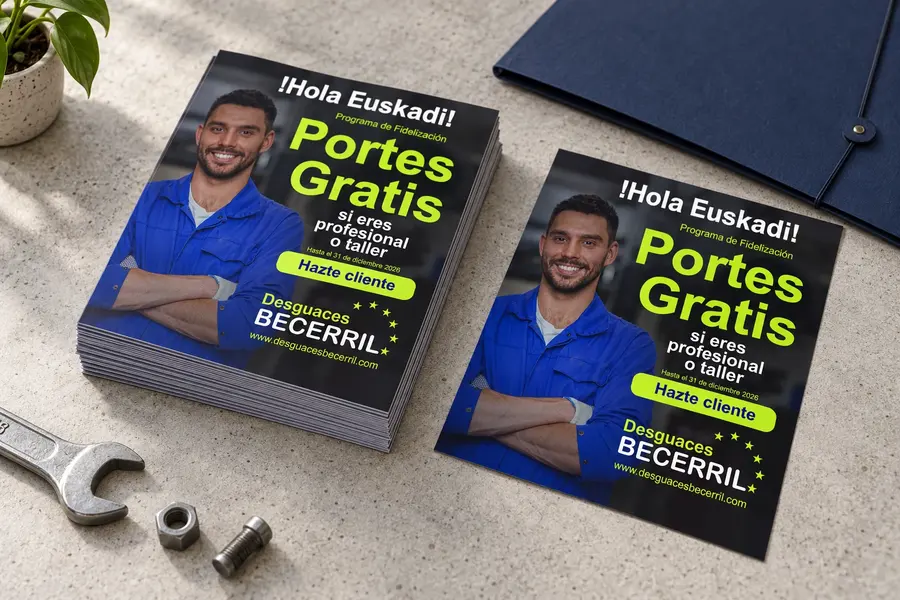 Desguaces Becerril: folletos campana