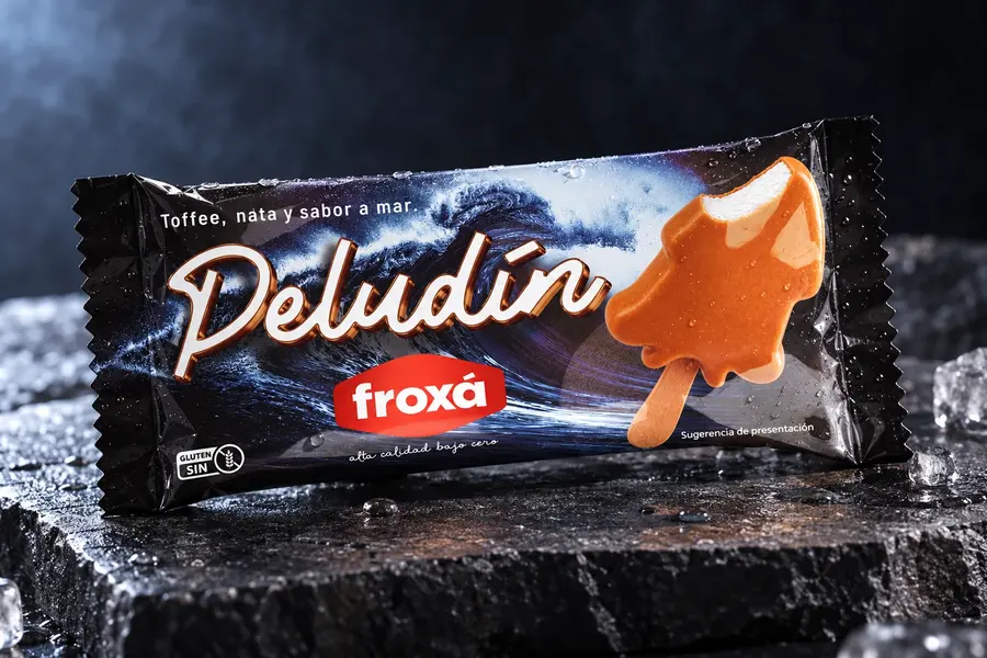 Froxá · helado: packaging peludin
