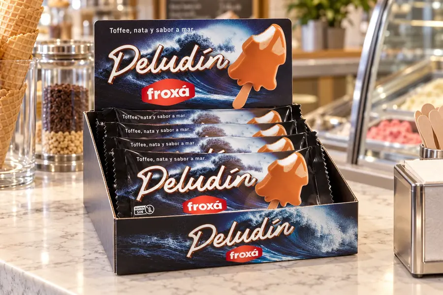 Froxá · helado: expositor peludin