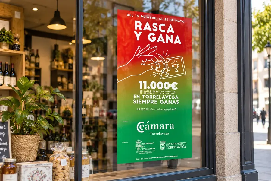 Rasca y Gana · Cámara de Comercio: cartel
