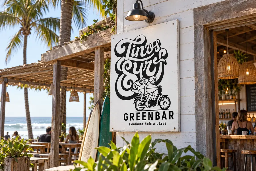 Tino's Green Bar: rotulo