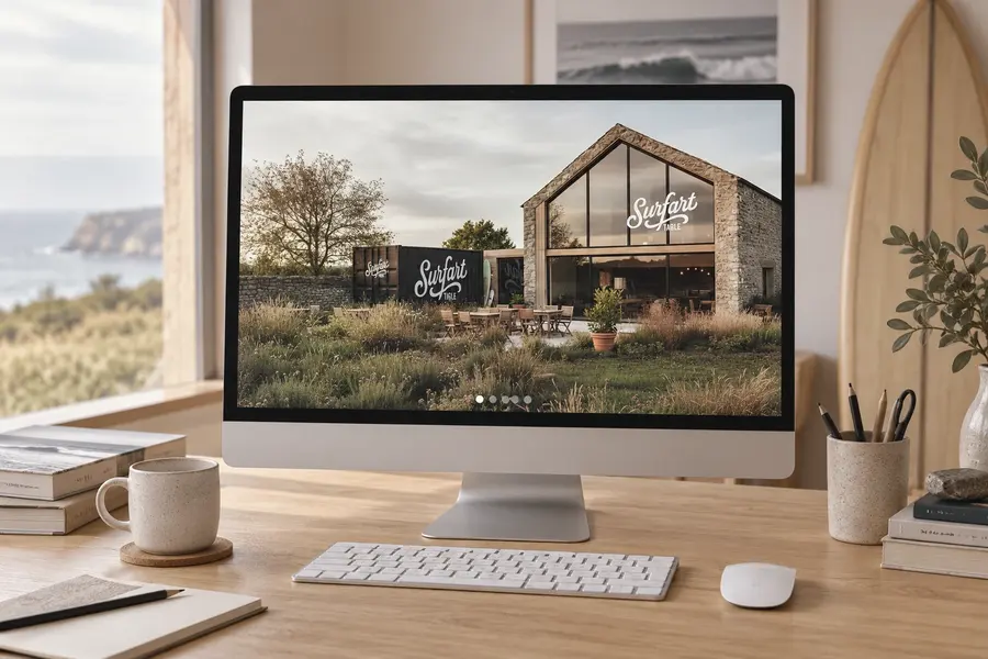 Surfart: pantalla web