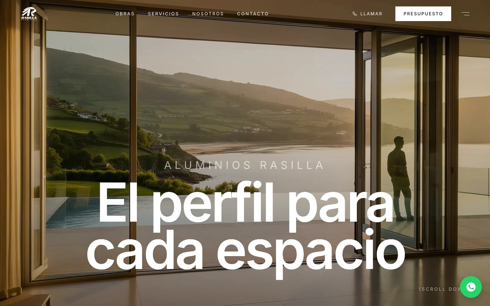 Web de Aluminios Rasilla en el ordenador, diseñada por Índole