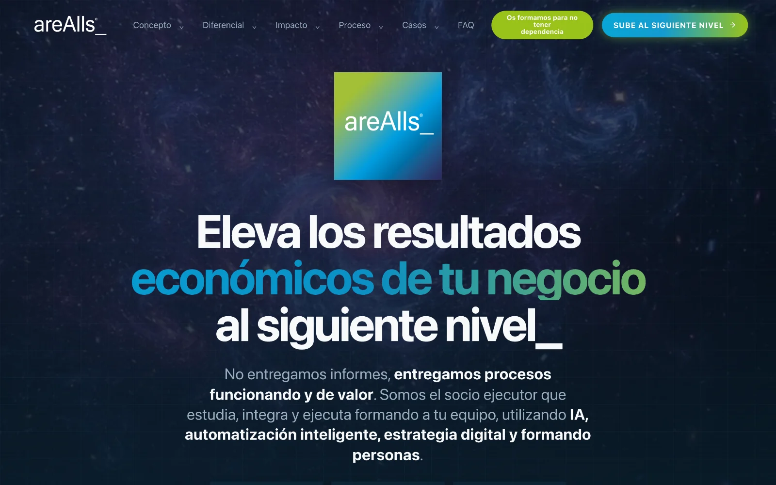 Web de areAlls_ en el ordenador, diseñada por Índole