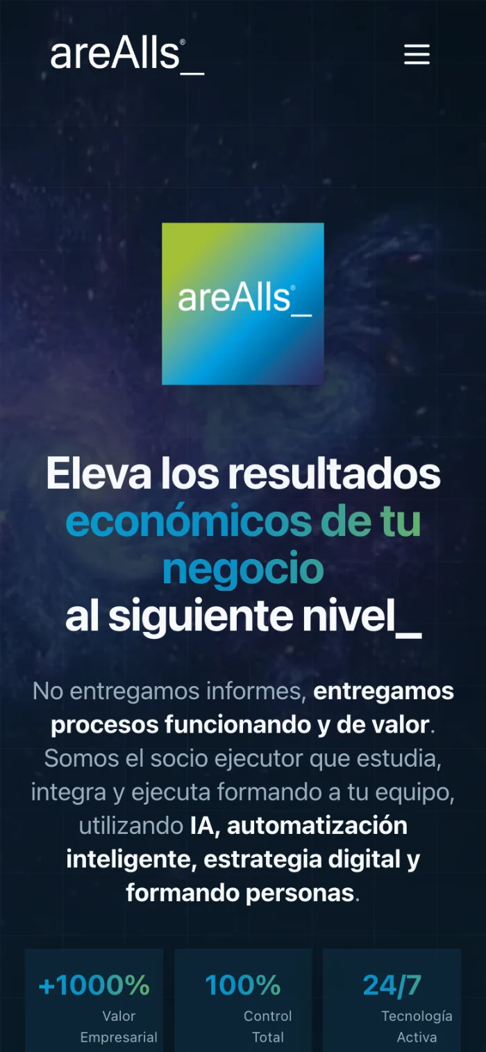 Web de areAlls_ en el móvil