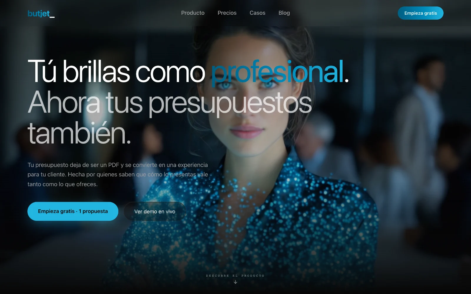 Web de Butjet en el ordenador, diseñada por Índole