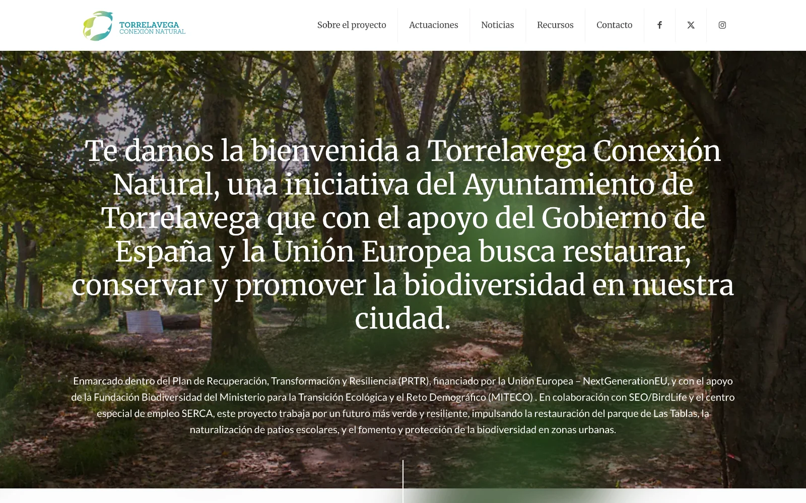 Web de Torrelavega Conexión Natural en el ordenador, diseñada por Índole