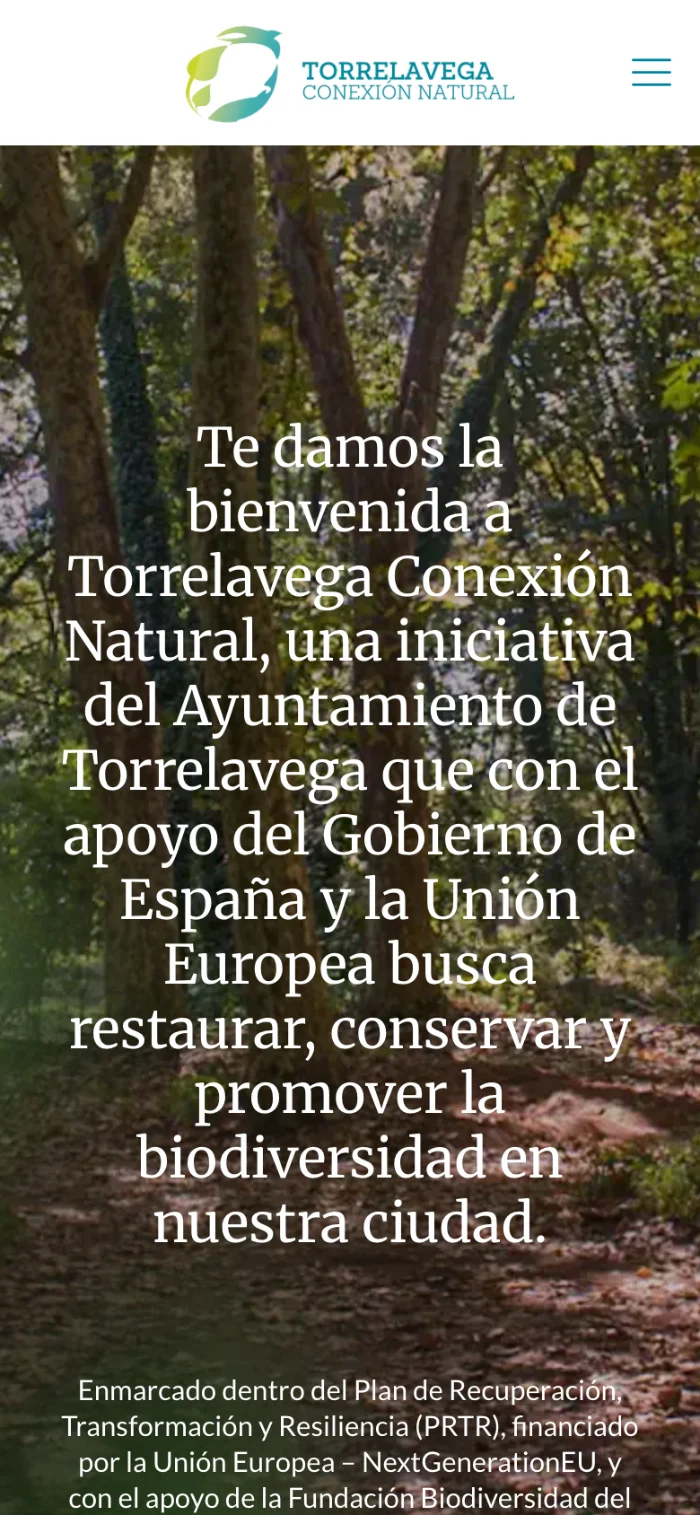 Web de Torrelavega Conexión Natural en el móvil