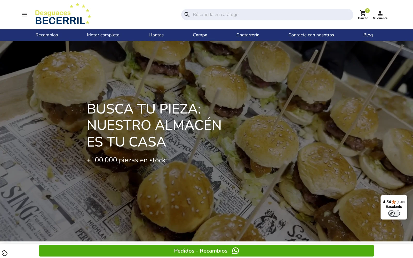 Web de Desguaces Becerril en el ordenador, diseñada por Índole