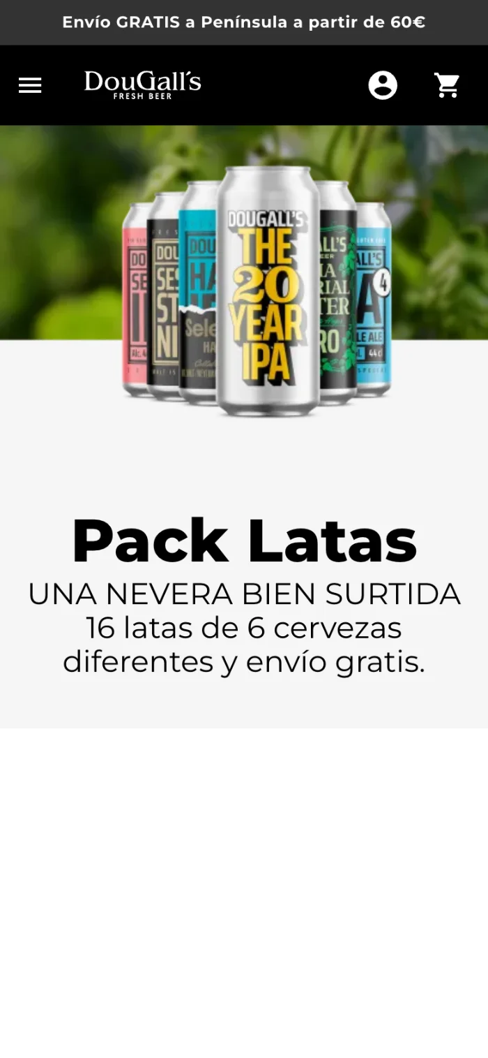 Web de DouGall's en el móvil