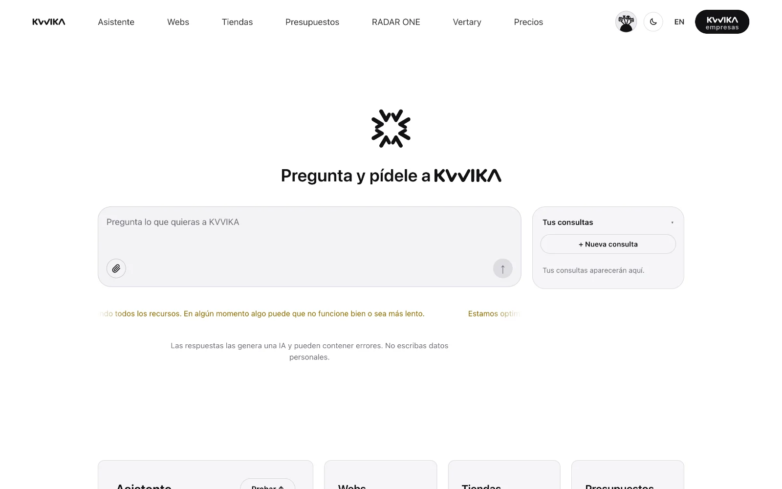Web de KVVIKA en el ordenador, diseñada por Índole