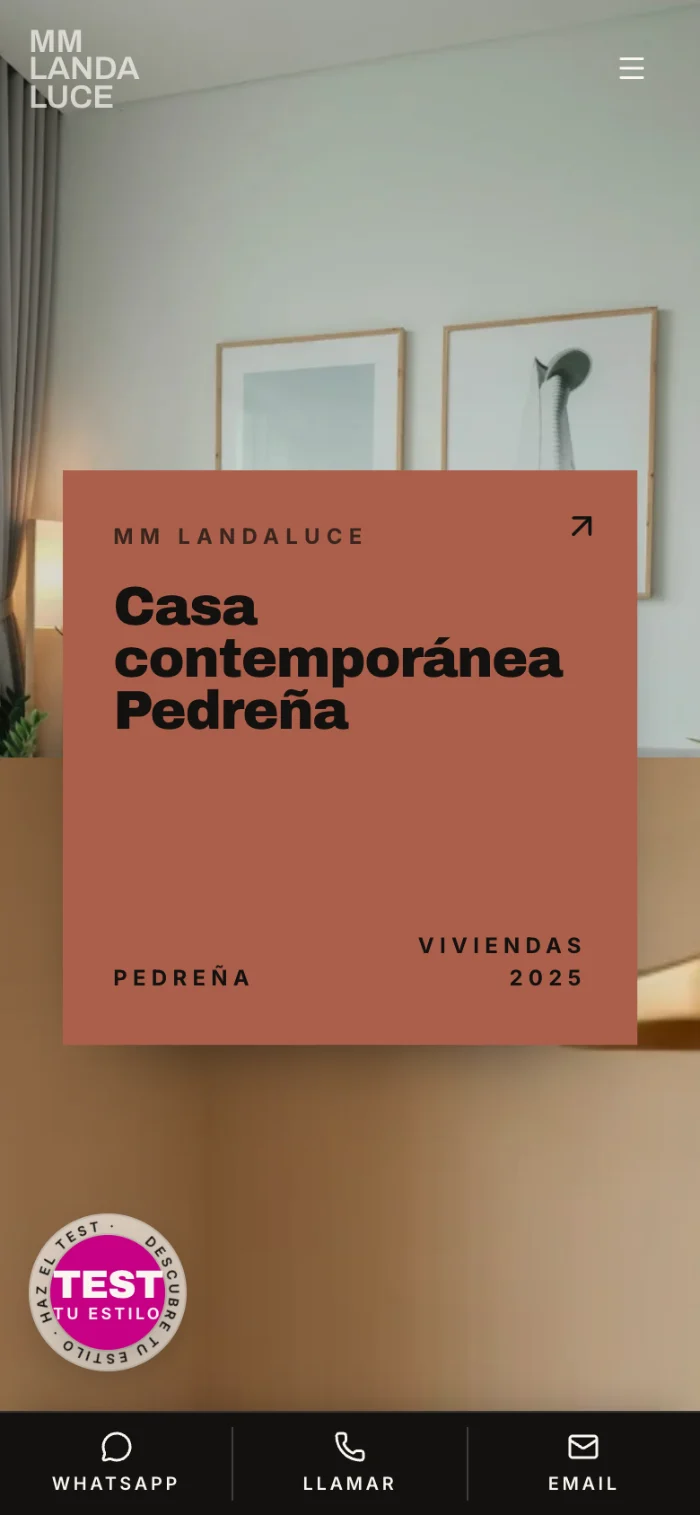 Web de MM Landaluce en el móvil