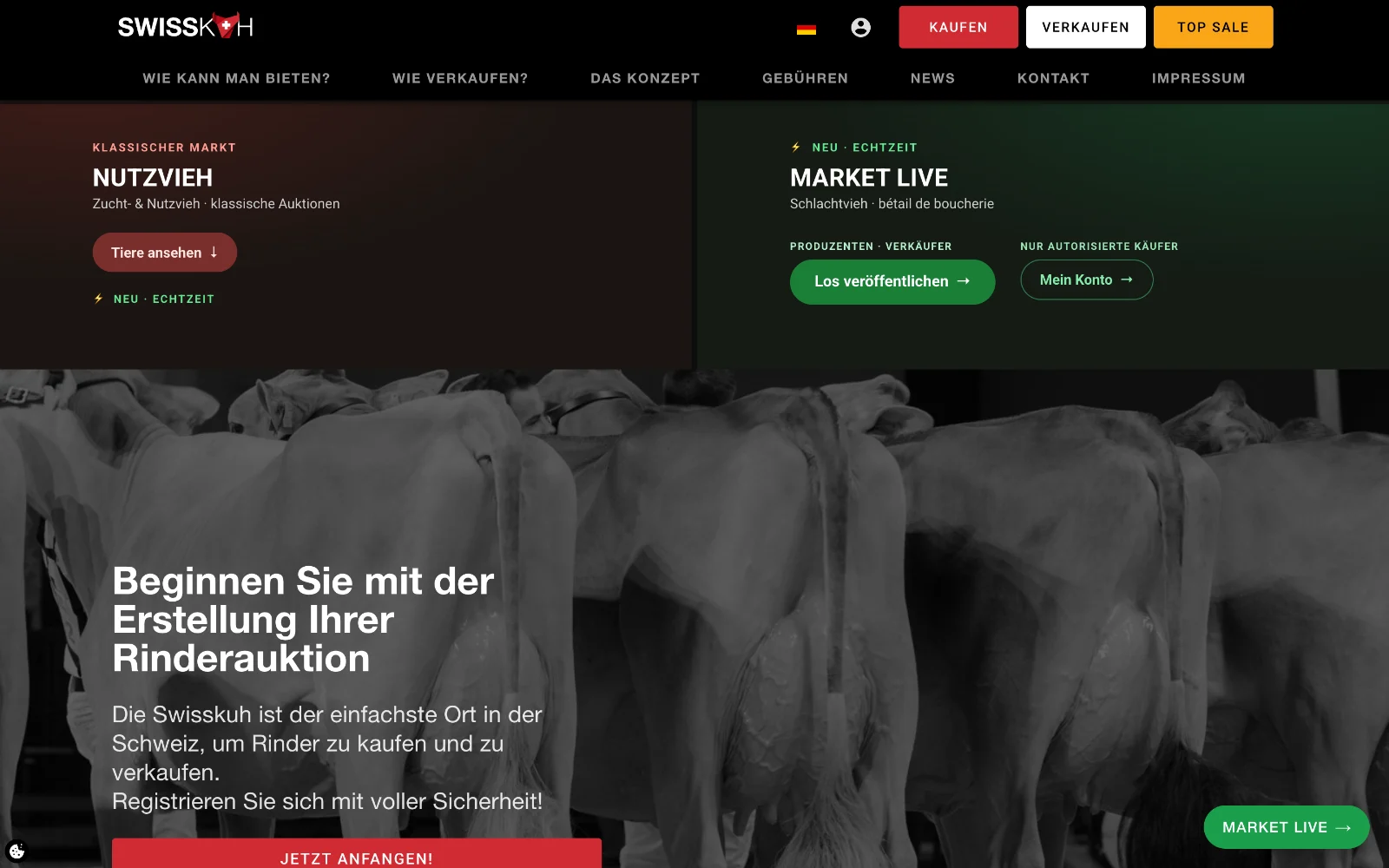 Web de SWISSKUH en el ordenador, diseñada por Índole
