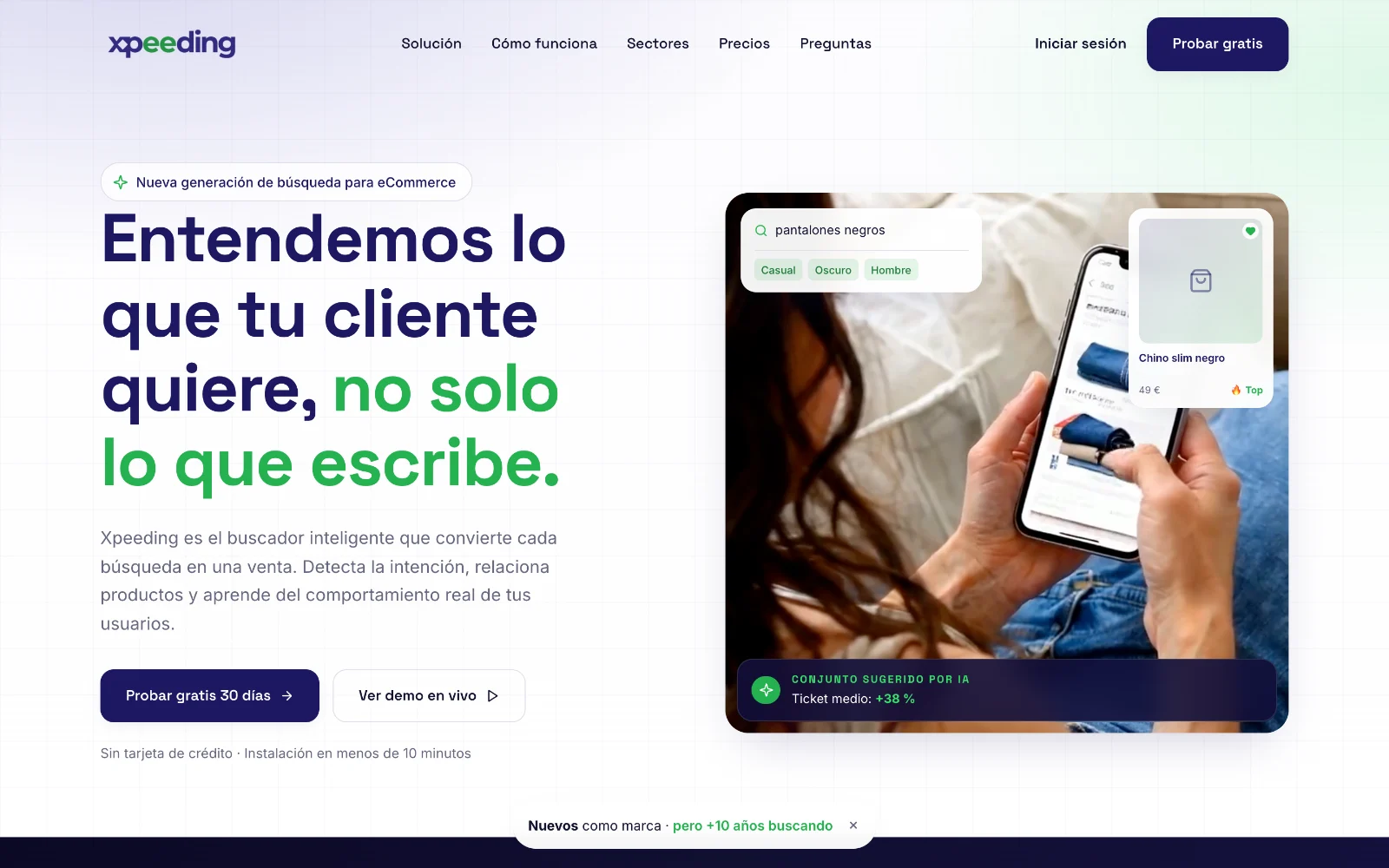 Web de Xpeeding en el ordenador, diseñada por Índole