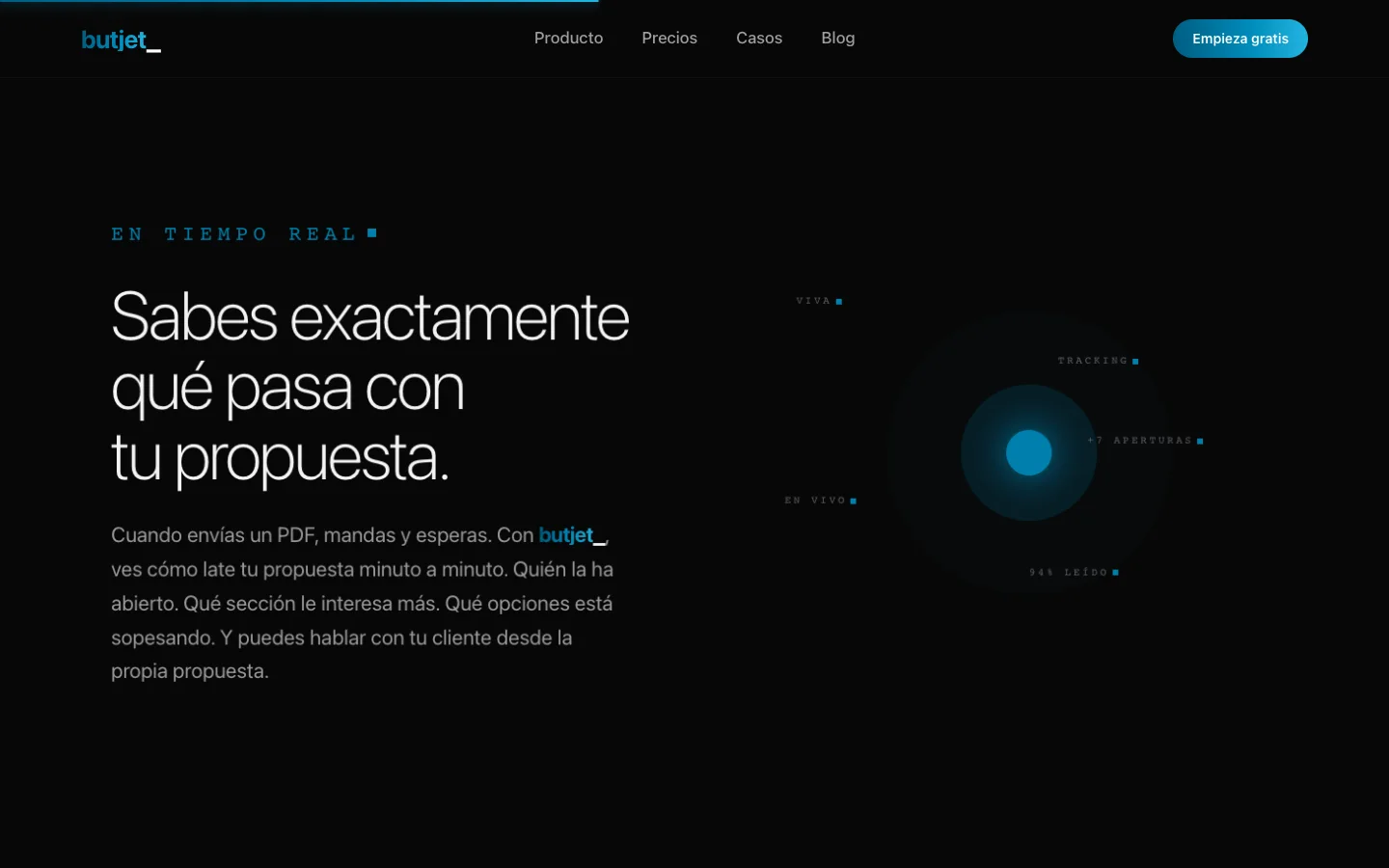 Analítica en tiempo real de cada propuesta
