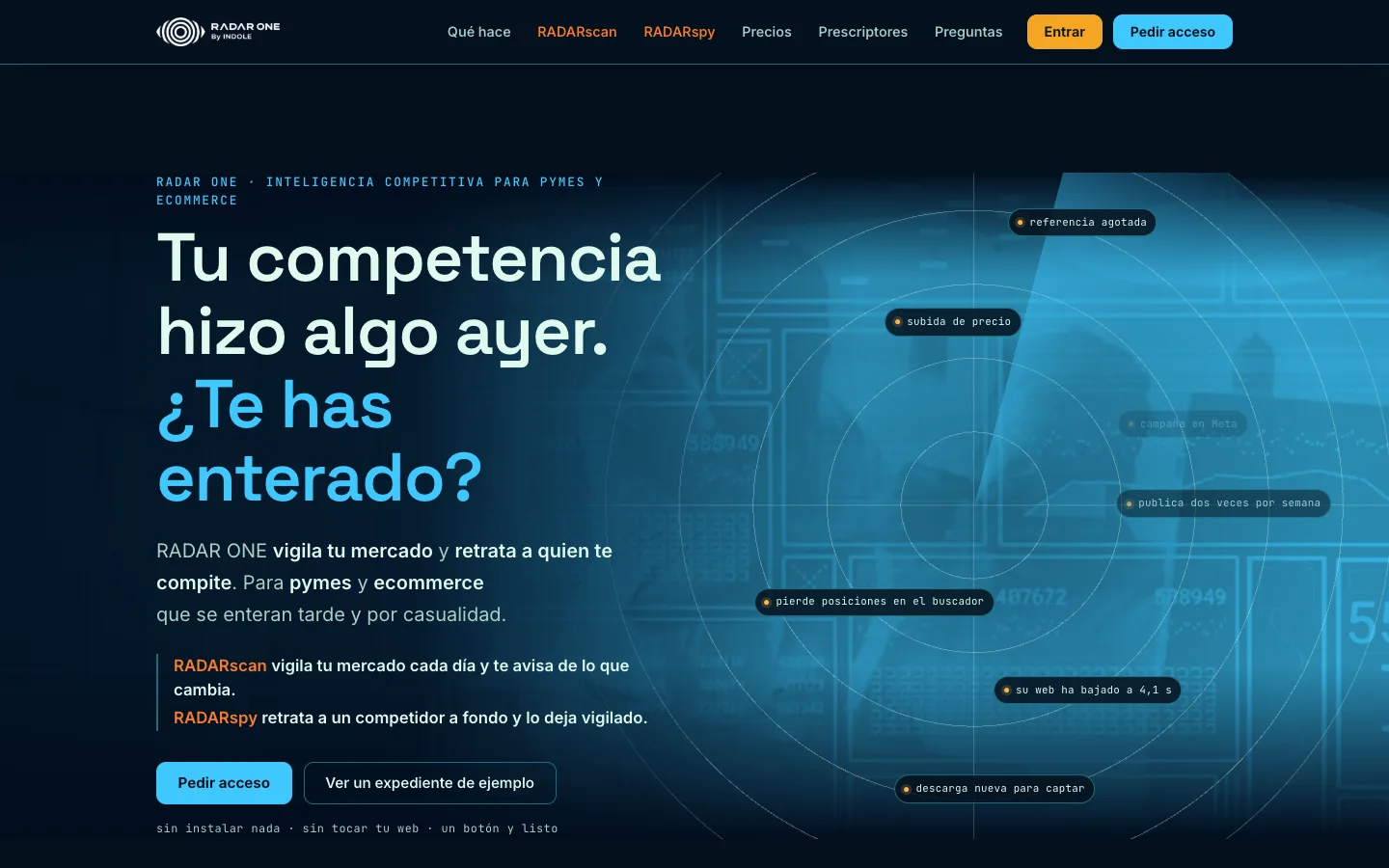 Portada de radarindole.com