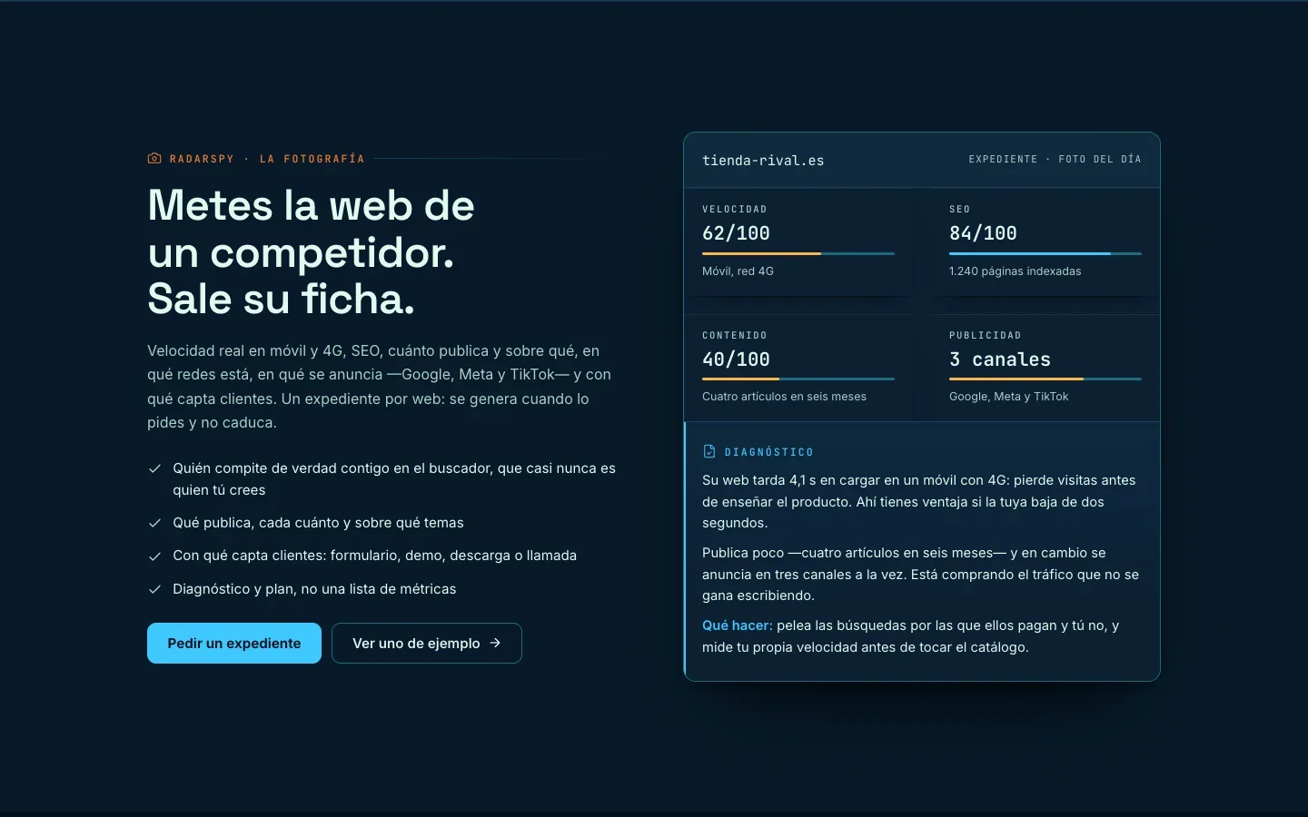 RADARspy: la ficha completa de un competidor