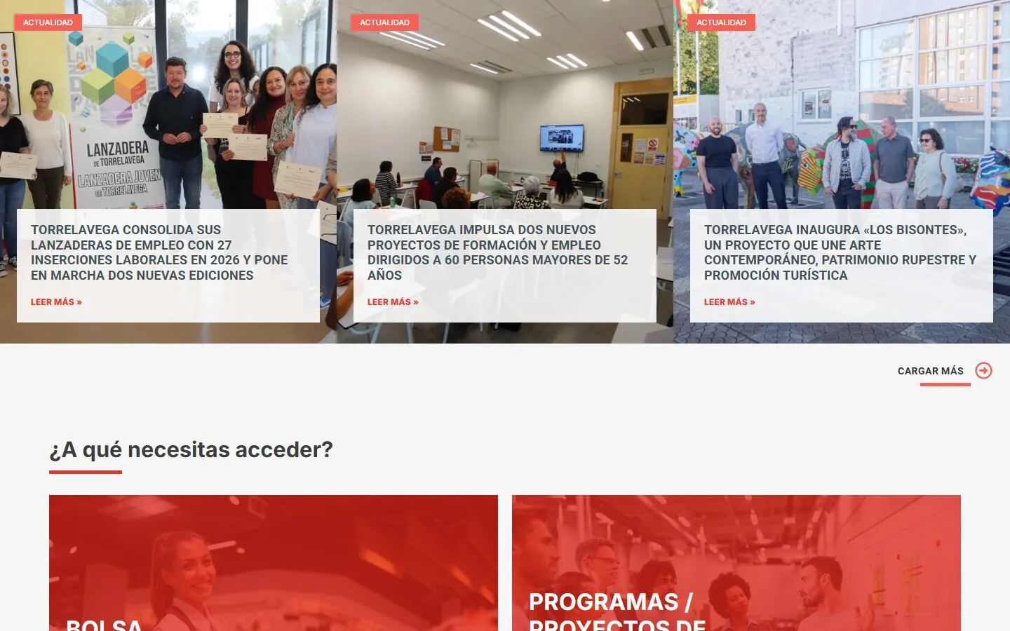 Una sección de la web de ADL Torrelavega