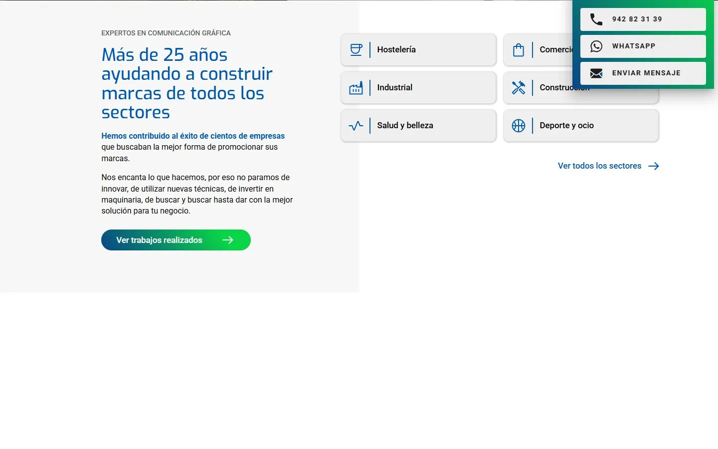 Una sección de la web de Artipubli