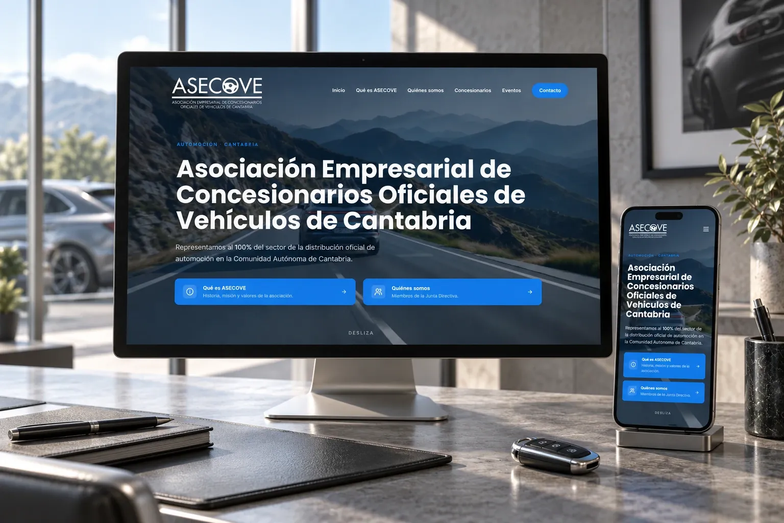 Web de ASECOVE, diseñada por Índole