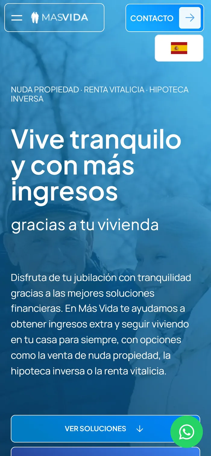 Web de Aún Más Vida en el móvil
