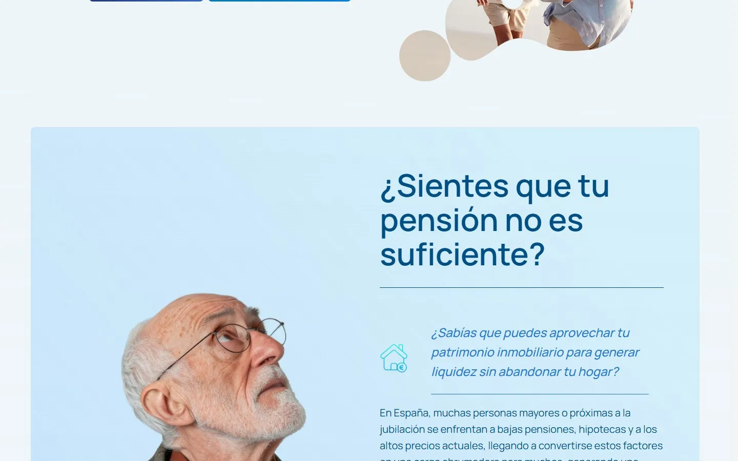 Otra sección de la web de Aún Más Vida