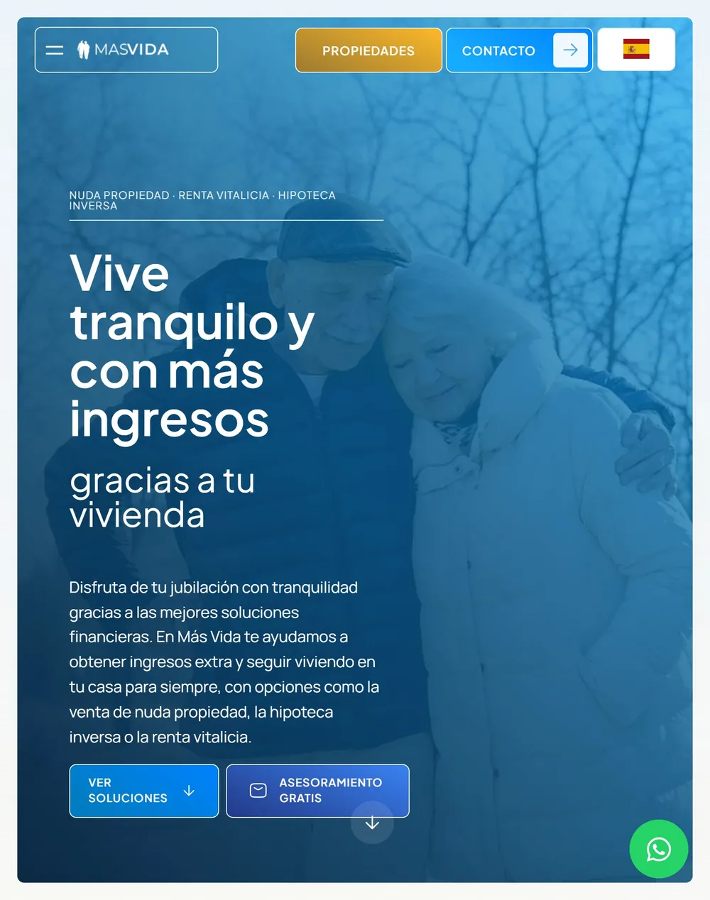 Web de Aún Más Vida en la tableta