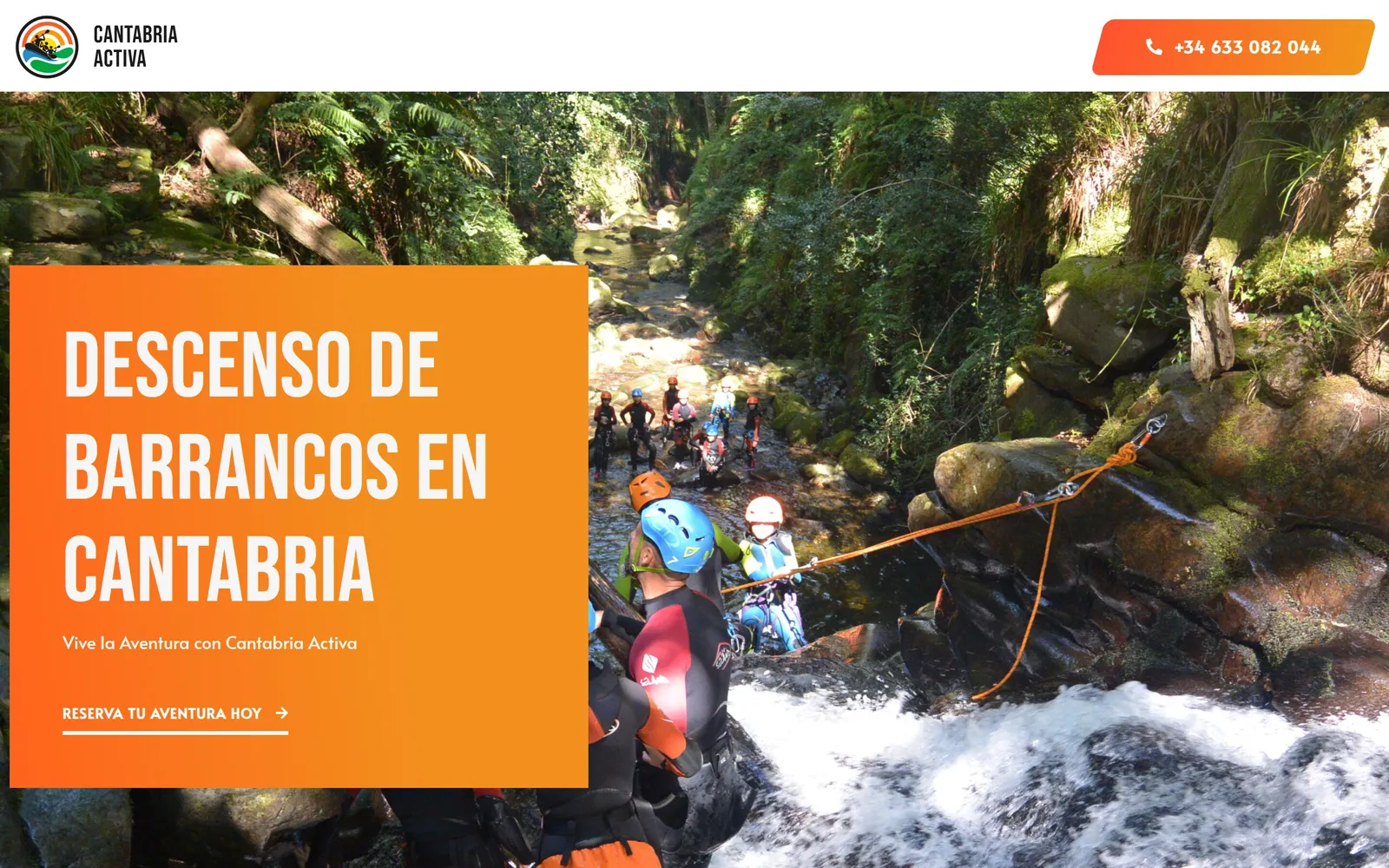 Web de Barrancos en Cantabria, diseñada por Índole