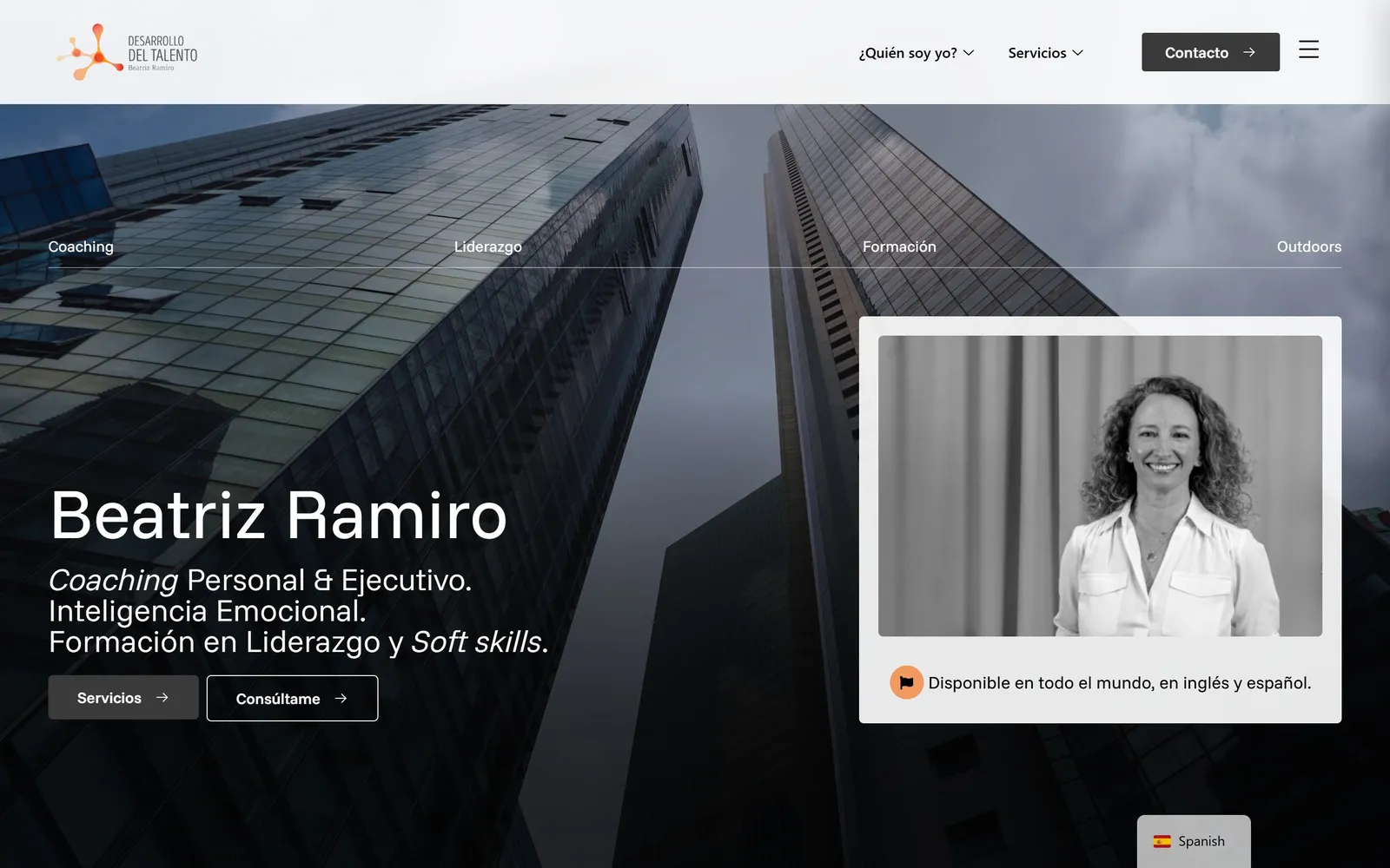 Web de Beatriz Ramiro, diseñada por Índole