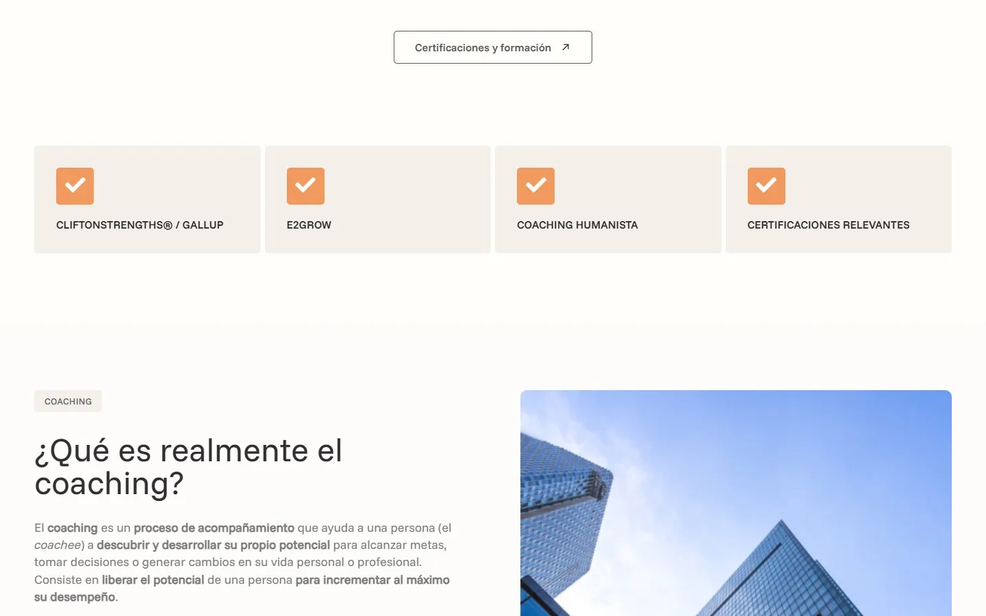 Otra sección de la web de Beatriz Ramiro