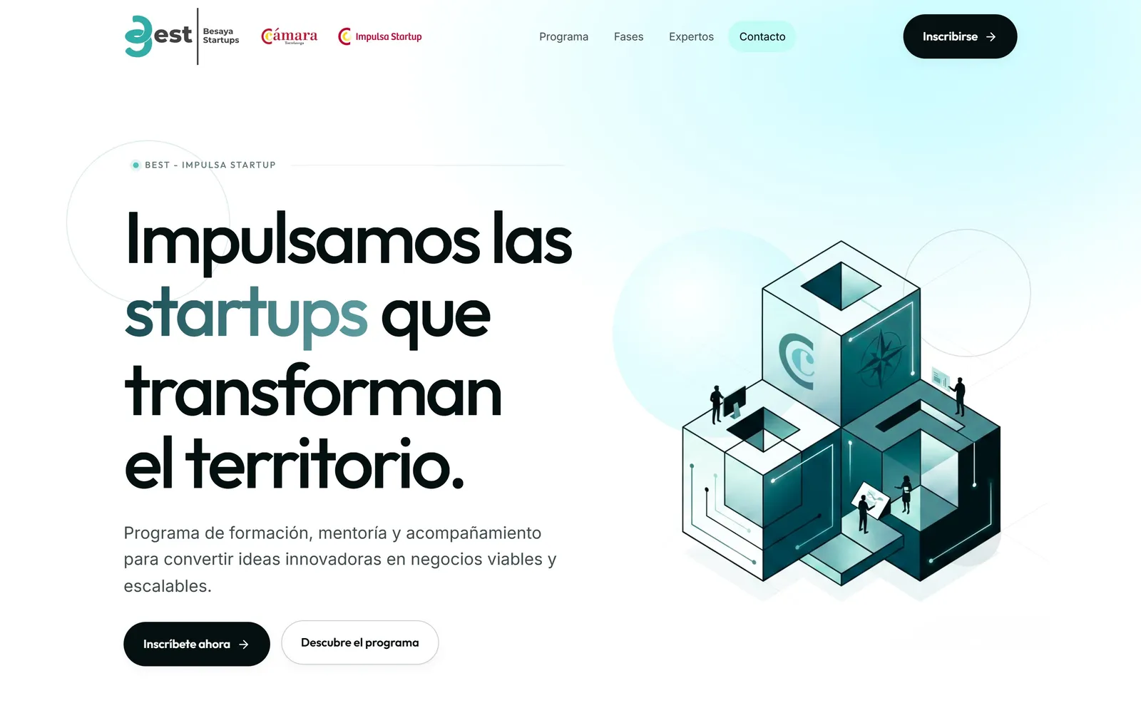 Web de BEST · Besaya Startups, diseñada por Índole