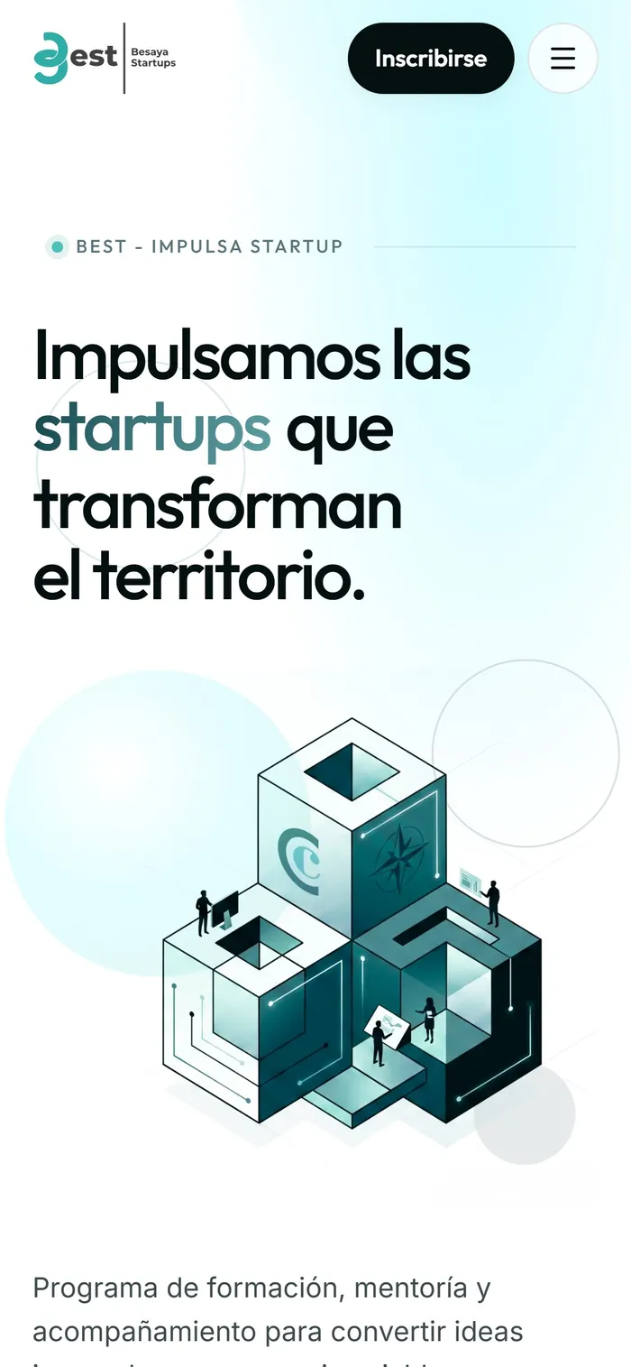 Web de BEST · Besaya Startups en el móvil