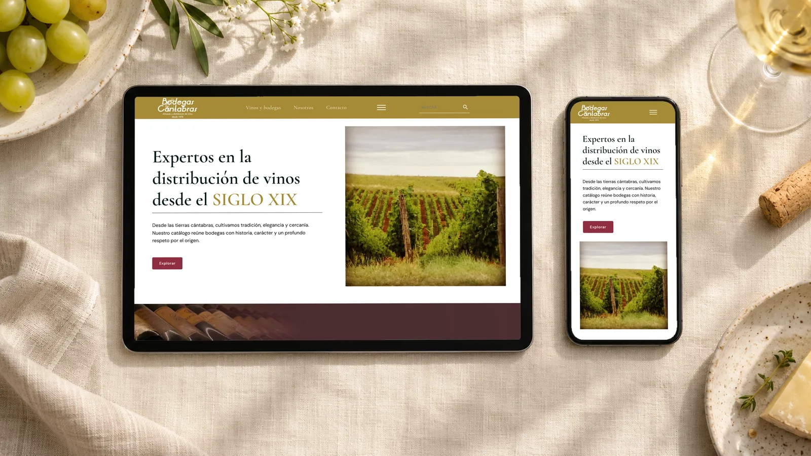 Presentación de la web de Bodegas Cántabras (2 de 2)